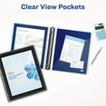 thumbnail image 6 of Avery Flexi-View Binder, 1" Round Rings, 175-Sheet Capacity, Navy Blue (17685), 6 of 10