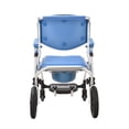 thumbnail image 4 of Movable Commode Chair Portable Toilet Seat Wheelchair with Rear Armrest & Handbrakes Max. Load 150KG, 4 of 9