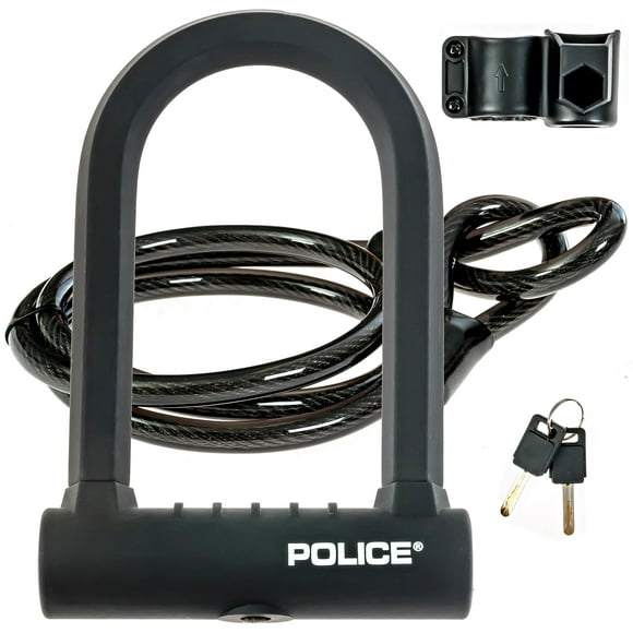 Candado para bicicletas POLICE U-Lock con llave para bicicletas y patinetes