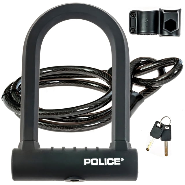 Candado para bicicletas POLICE U-Lock con llave para bicicletas y patinetes
