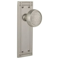 Nostalgic Warehouse Miscra_Dp_Nk Craftsman Solid Brass Dummy Door Knob Set - Nickel