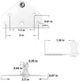 thumbnail image 2 of Beneges 4 Pcs 10mm Ball Stud Mounting Brackets Witch Screws Universal Gas Spring Lift Support Strut, 2 of 3