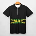 thumbnail image 3 of Jamaican Logo Gaming Anti Men Zipper T-shirt Summer Casual Short Sleeve T-shirt Top, 3 of 7