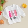 thumbnail image 2 of Okbabeha Toddler Girl Boy Halloween Outfits Spooky Long Sleeve Sweatshirts Tops Infant Toddler Halloween Sweatshirt, 2 of 7