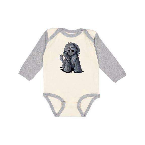 Inktastic Curious Black Doodle Boys or Girls Long Sleeve Baby Bodysuit