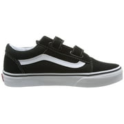 vans vn-0vhe6bt : kids old skool v black/true white skate shoe (12 m us little kid)