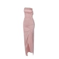 thumbnail image 1 of FOCUSNORM Robe de Soirée Cocktail Robe de Cocktail Haute Fendue en Satin Strass pour Femmes, 1 of 8