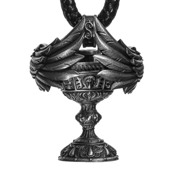 Starforged Warhammer 40K Blood Angel Red Grail Sanguinius Pendant Silver Necklace Jewelry