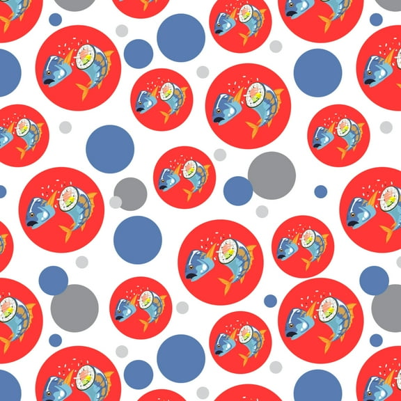 Sushi Tuna Fish Yellowtail Roll Premium Gift Wrap Wrapping Paper Roll