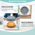 thumbnail image 6 of To encounter 9 inch Silicone Round Cake Pans, 2 Pack Nonstick Silicone Baking Pans Set, Food Grade Silicone Cake Molds, with Metal Reinforced Frame More Strength, 6 of 8