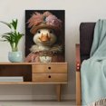 thumbnail image 5 of Qisvanset Framed Canvas Wall Art 12x16 Inch Noble Duck Feather Hat Classic Whimsical Wall Decor, 5 of 5