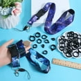 thumbnail image 3 of 2Pcs 2 Style Polyester Ribbon Card Holder Lanyard with Metal Lobster Clasp Black Rope for Mobile Phone Name Tag Camera or Key and 5 Style Silicone Pendant Mixed Color, 3 of 6