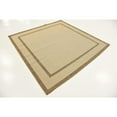 thumbnail image 6 of Unique Loom Border Indoor/Outdoor Border Rug Beige/Brown 6' 1" Square Border Contemporary Perfect For Patio Deck Garage Entryway, 6 of 7