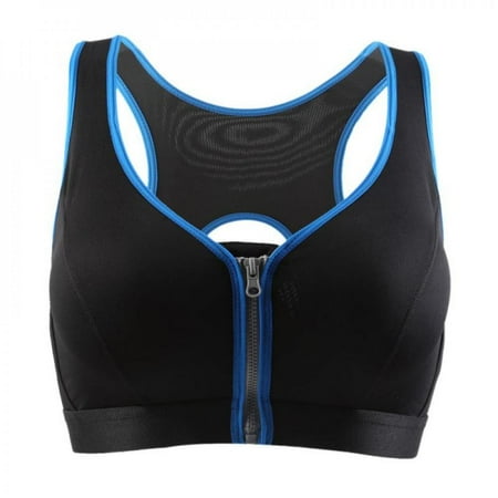 

50% Off Clear! Sports Bra Women s Front Zipper High Impact Shockproof Profession Workout Fitness Bra Underwear