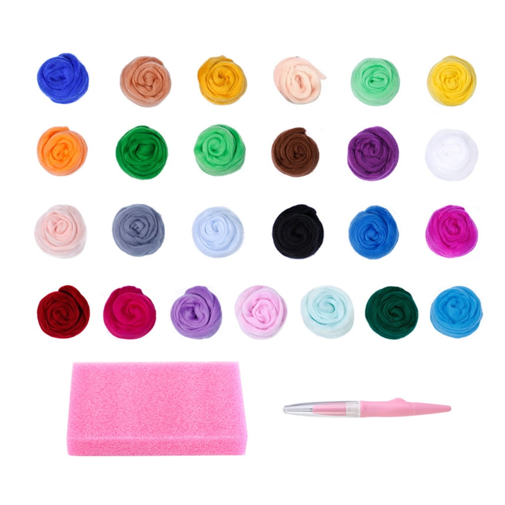 7/8/9/10 Color Needle Felting Supplies with Wool Felt Needle Tool Craft Wool Felted Set for Beginner Wool Felting Craft