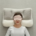 thumbnail image 1 of Premium Latex Cervical Traction Pillow with Massage Function - White Anti-Collapse Design for Neck Pain Relief, Home Use, Medium Size (40x70cm) - Single Person Sleep Support Pillow for Healthy, 1 of 6