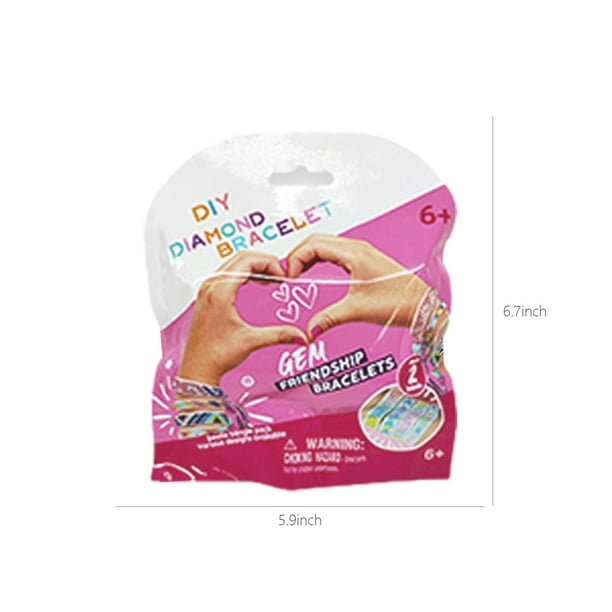 Juguetes Para Niño Kit de pulseras con diamantes para niñas. Kit de pulseras con diamantes para niñas. Arte con diamantes para niños. Kit de pulseras DIY para niñas. Juguetes Para Bebe 1 Año
