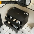 thumbnail image 2 of Eclife 30" Wall Mounted Floating Bathroom Vanity Base Only without Sink, Black, 2 of 9