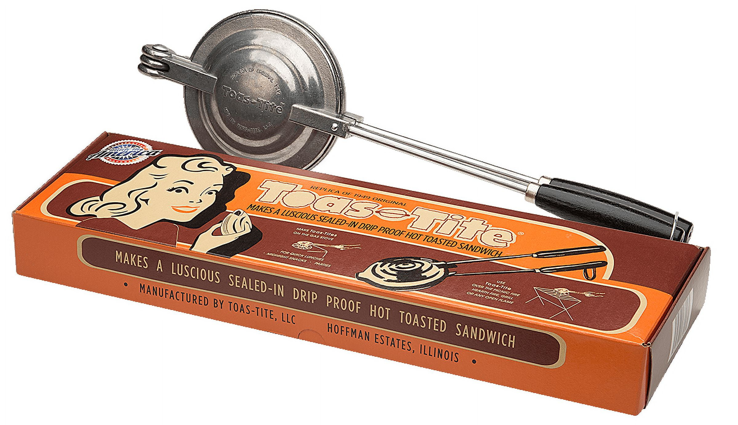 Toas-Tite Pie Iron, The Original 1945 Hot Pocket-Style Sandwich Grill for stove, Silver, Easy to Clean