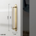 thumbnail image 6 of Goo-Ki 7.6'' Center to Center Champagne Bronze Cabinet Bar Pulls with Backplate, Vintage Classic Retro Drawer Handles Closet Home Kitchen Improvement Hardware, 2 Pack, 6 of 7