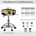 thumbnail image 5 of SEANATIVE Cow Print 2 PCS Round Bar Stool Cover Set Sunflower Stool Seat Cover Chair Cushion Cover Size S Bar Stool Seat Cover Elastic Bar Stool Slipcover 13"-15", 5 of 7