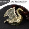 thumbnail image 3 of Retro Brass Swan Statue Home Desktop Decoration Small Brass Animal Figurine, 3 of 3