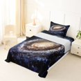 thumbnail image 5 of Manfei Vintage Spiral Galaxy Twin Sheets,Celestial Stars Bedding,Silver Brown Blue,3 Pieces,1 Flat Sheet,1 Fitted Sheet and 1 Pillowcase, 5 of 6