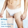 thumbnail image 2 of 10 pieces of cotton disposable underwear, disposable and portable, pure cotton underwear, men's portable when going out, 2 of 5