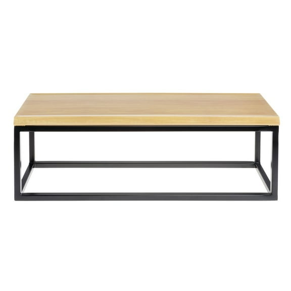 HUBERT® Black Display Riser with Butcher Block Top - 7"H