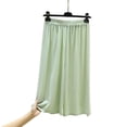thumbnail image 5 of Feancey Pajama Bottoms for Women Cropped Lounge Trousers Wide Leg Casual Capri Sleep Pants Loose Fit Elastic Waist Pj Capris Homewear Green Free Size, 5 of 7