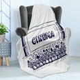 thumbnail image 4 of Movie Theater Soft Flannel Fleece Throw Blanket, Hand Drawn Illustration Audience Sitting in Theater Waiting the Movie, Cozy Plush for Indoor and Outdoor Use, 70" x 90", Navy Blue White, by Ambesonne, 4 of 5