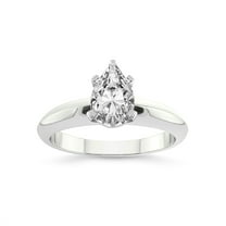 2 Carat IGI Certified Pear Shape Lab Grown Diamond Engagement Ring | 14K White Gold |Eloise Solitaire Knife Edge Lab Diamond Ring | FG-VS1-VS2 Quality Friendly Diamonds