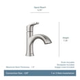 thumbnail image 2 of Grifo para lavabo de baño Moen Karis, negro mate, monomando, 2 of 8