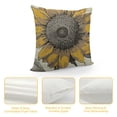 thumbnail image 4 of YINGXI in Throw Pillow Cover Isolated Grid Floral Sketch Nature Plant Pillow Case Square Cushion Decorative for Couch Bed Home 24x24in, 4 of 5