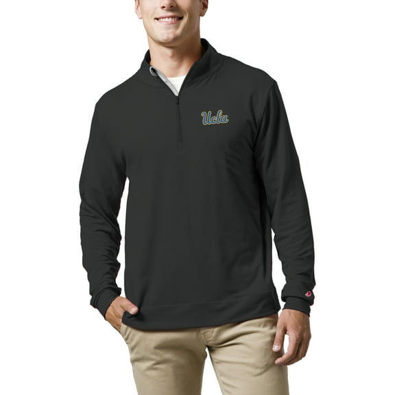 Men's League Collegiate Wear Black UCLA Bruins All Day Quarter-Zip Pullover Top