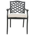 thumbnail image 2 of 37 Inch Wynn Outdoor Patio Dining Chair, Cushioned Seat, Beige, 2 of 2