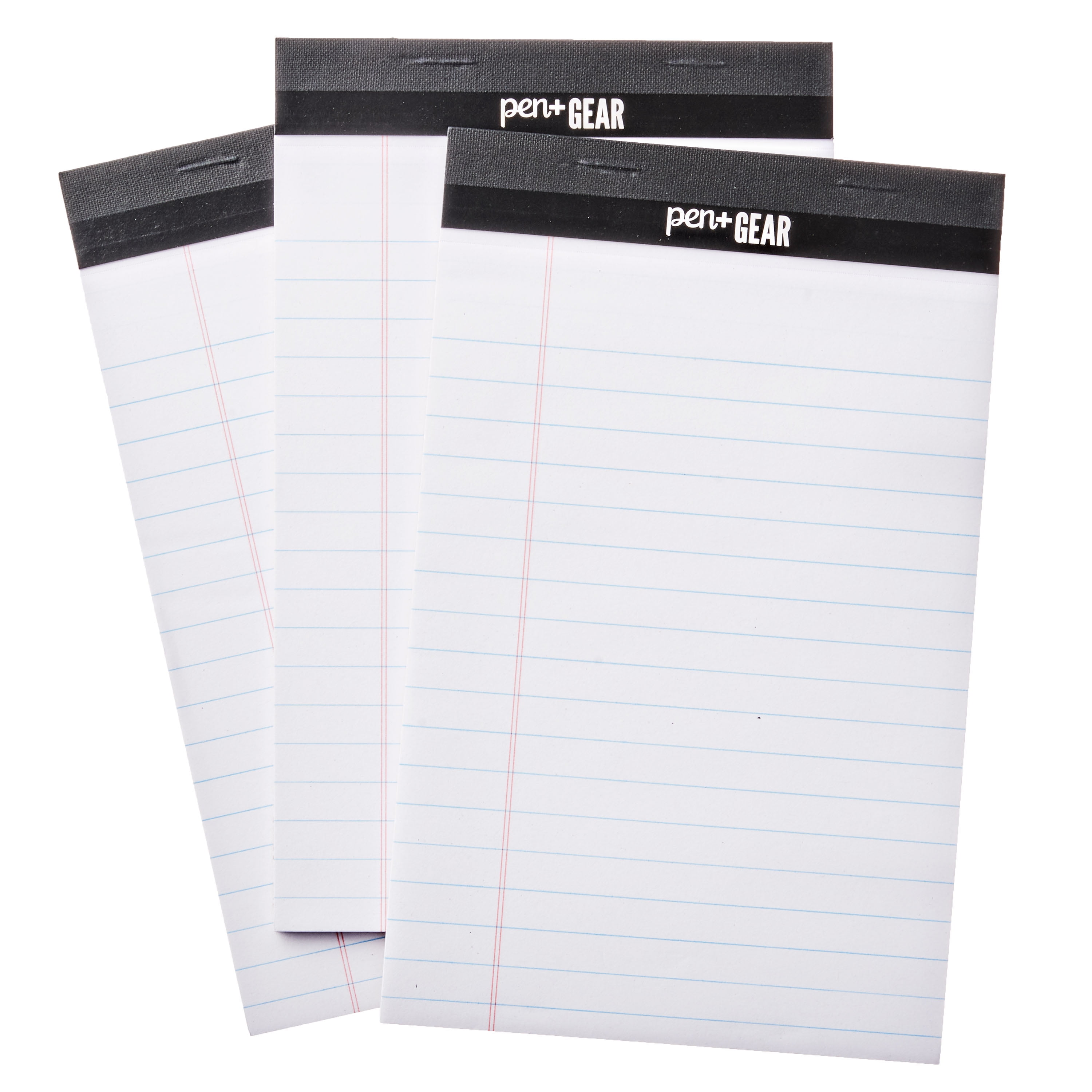 Pen + Gear Jr. Legal Pads, White Color Paper, 50 Sheets, 3 Count