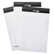(5 pack) Pen + Gear Jr. Legal Pads, White Paper, 50 Sheets, 3 Count, Wide Ruled, Portable Size