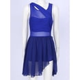 thumbnail image 3 of vastwit Women Lyrical Ballet Dance Dress Chiffon Flowy Tulle Skirt Gymnastics Dancewear Leotard Dresses Royal Blue S, 3 of 5