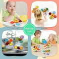 thumbnail image 5 of 3Pcs Suction Cup Spinner Toys,Baby Spinners Dimple Toy w/ Pop Fidget Function, 5 of 5