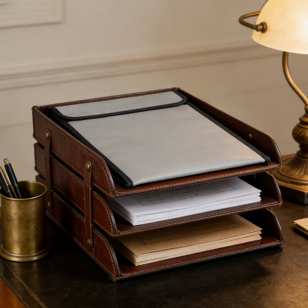 Organizador impermeable ignífugo para bolsas de documentos - Resistente al fuegoBolsa para documentos importantes, efectivo, pasaportes, almacenamiento en oficinas de viajes desde casa