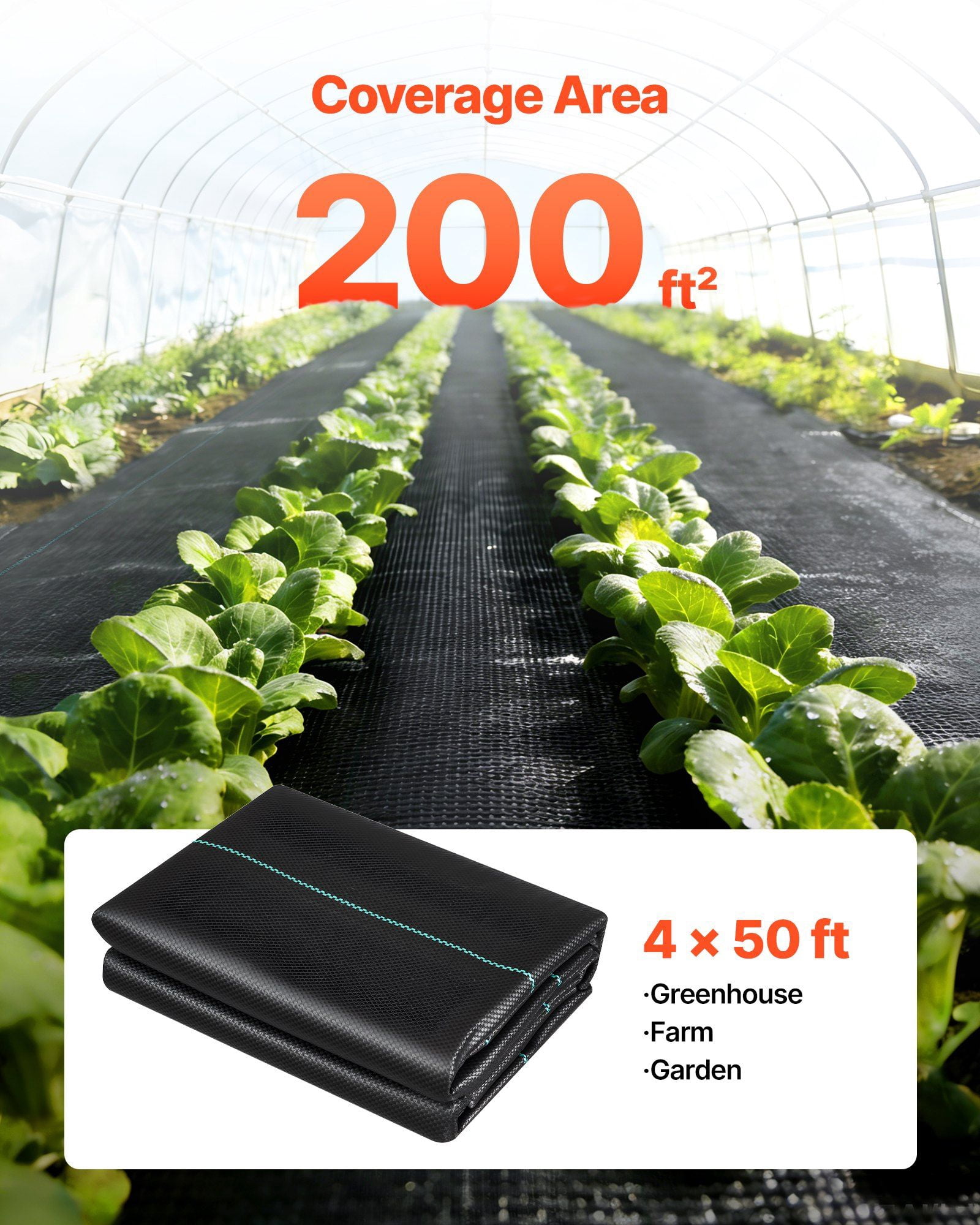 Zaverox 2 Packs 4ft x 50ft Heavy Duty 3.2OZ Woven Weed Barrier Landscape Fabric, Black Geotextile for Garden Weed Control & Ground Cover