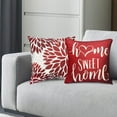 thumbnail image 5 of Wine Red Linen Decorative Throw Pillow Covers18x18 Pillow Covers for Couch Sofa Bed Living Room,Set of 4 Boho Pillow Covers Square Outdoor Throw Pillow Cover Cushion Farmhouse Home Decor, 5 of 6