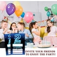 thumbnail image 6 of Blue 2nd Birthday Invitations for Boys, Neon Glow Party Invitations for Girls Kids, 20 Pack Double Sided Invite Cards with Envelopes, 2nd Glow Neon Birthday Party Decorations, 4x6 Inch-C02, 6 of 6