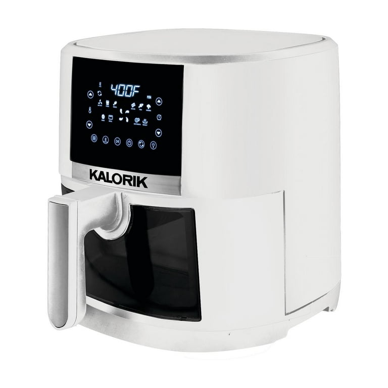 Kalorik 7-Quart Touchscreen Air Fryer With Window, Black Steel