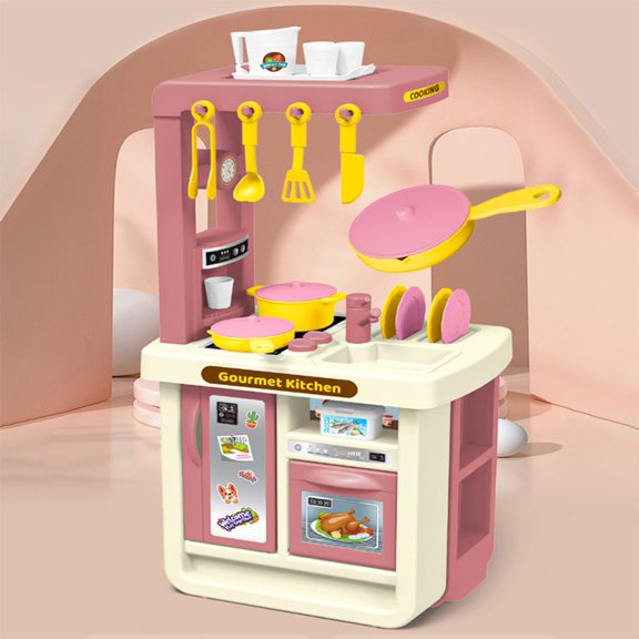Juego de cocina infantil azul de 43 piezas | Vajilla y juguetes de cocina de simulación | Juego de rol educativo para niños y niñas a partir de 4 años | Regalo de cumpleaños y Navidad