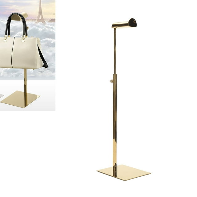Soporte De Exhibición De Mesa Estante En Forma De T Para Tienda Minorista, Estante De Exhibición De Bolsas De Acero Inoxidable, Elegante Soporte De Exhibición De Bolsos