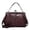 Coffee, variant on Women Retro Hollow Oil Wax PU Leather Handbag Kiss Lock Crossbody Purse Vintage Messenger Bag Tote