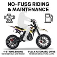thumbnail image 3 of SYX MOTO TrailBlazer 40cc 4-Stroke Kids Gas Mini Dirt Bike, Automatic Off-Road Pit Bike for Beginners, Yellow/Purple, 3 of 3