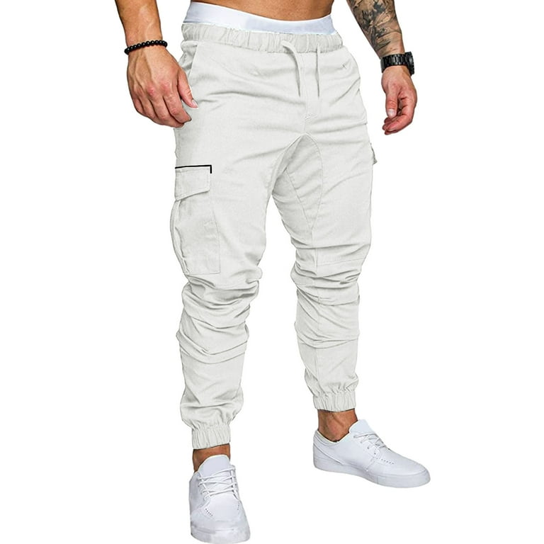 Men Fashion Casual Short Trousers Pure Colour Jean With Overalls Sport Pant  Trouser Solid Fashion Trouser Scrub Pants for Men Heavy Weight Pajama